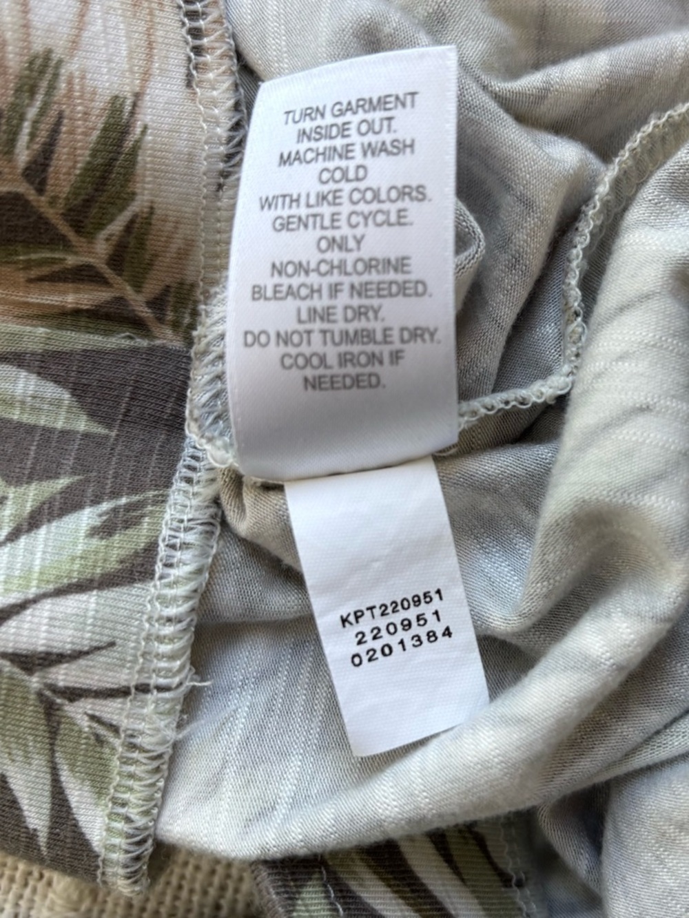 J. Jill Tropical Palm Print Maxi Skirt A-Line Stretch Brown Green M - Picture 7 of 9